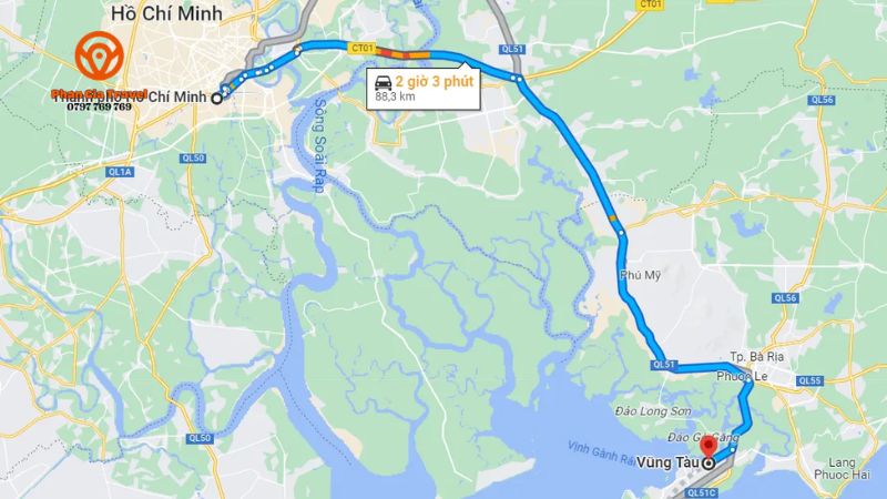 taxi sân bay cam ranh Tổng quan hành trình Sài Gòn - Vũng Tàu: Khoảng cách và thời gian di chuyển